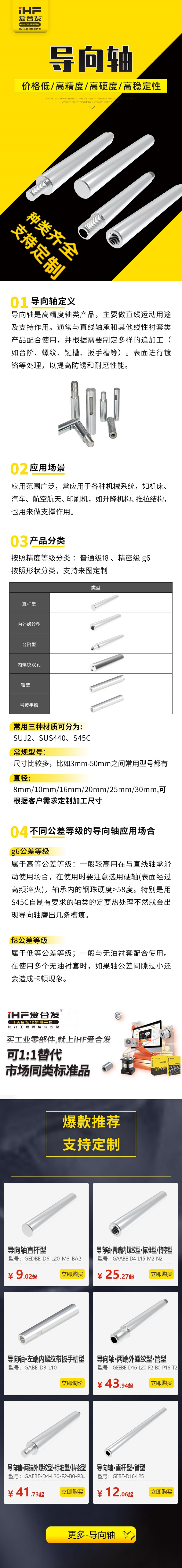 帶你30秒了解導向軸的產(chǎn)品分類，支持定制！