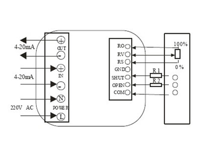 智能調(diào)節(jié)式電動蝶閥接線圖、電動球閥接線圖