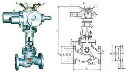 j941H電動法蘭截止閥結(jié)構(gòu)圖